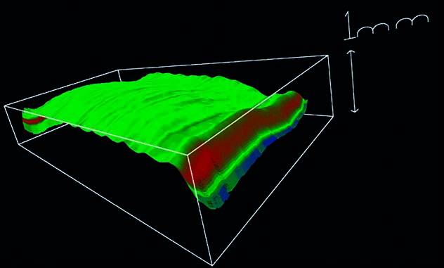 Reconstrucción 3D de la superficie del vidrio en TEMPER