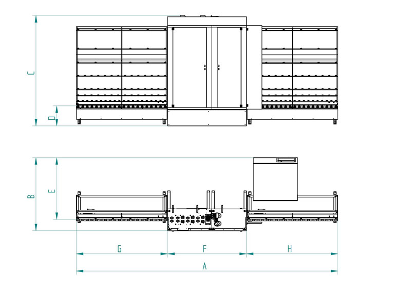 Lavadora vertical TAURO · Plano de dimensiones