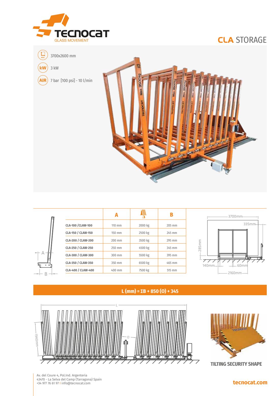 Ficha original CLA STORAGE