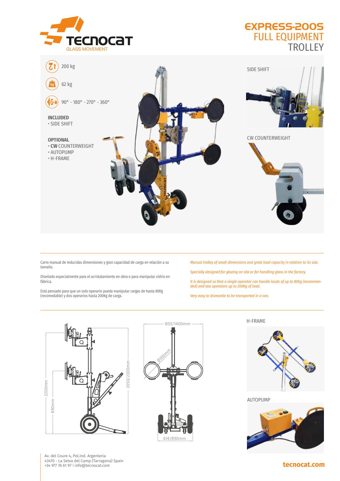 Ficha original EXPRESS-200S FULL EQUIPMENT TROLLEY
