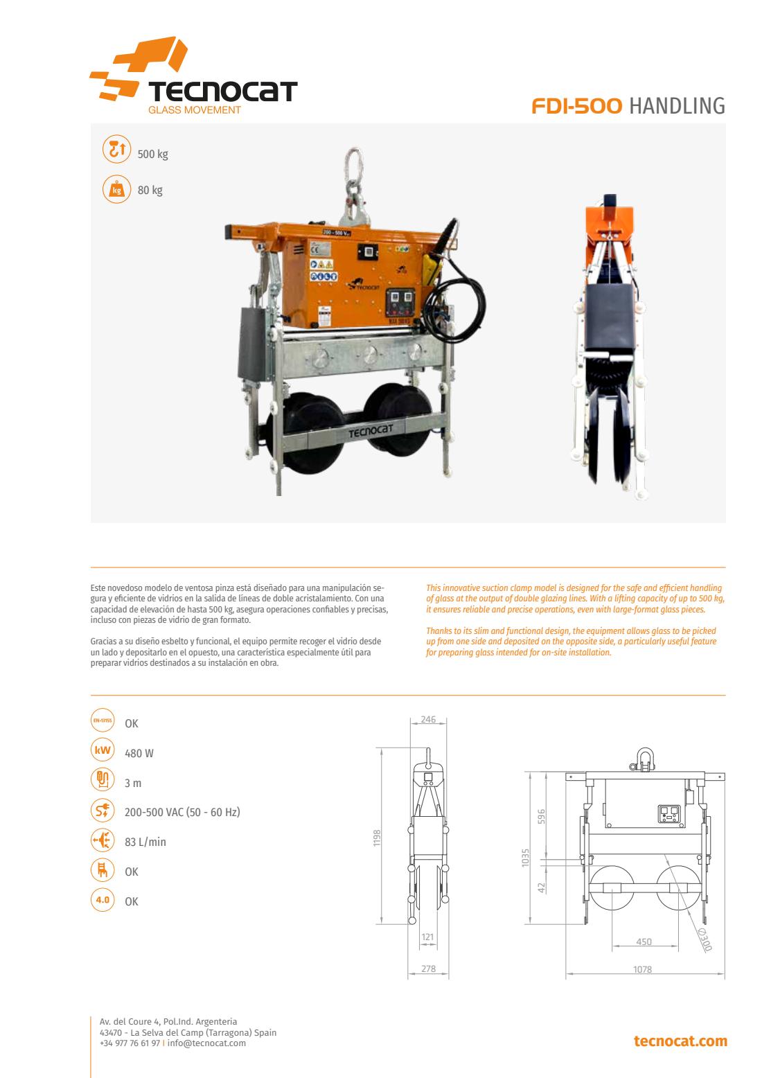 Ficha original FD1-500 HANDLING