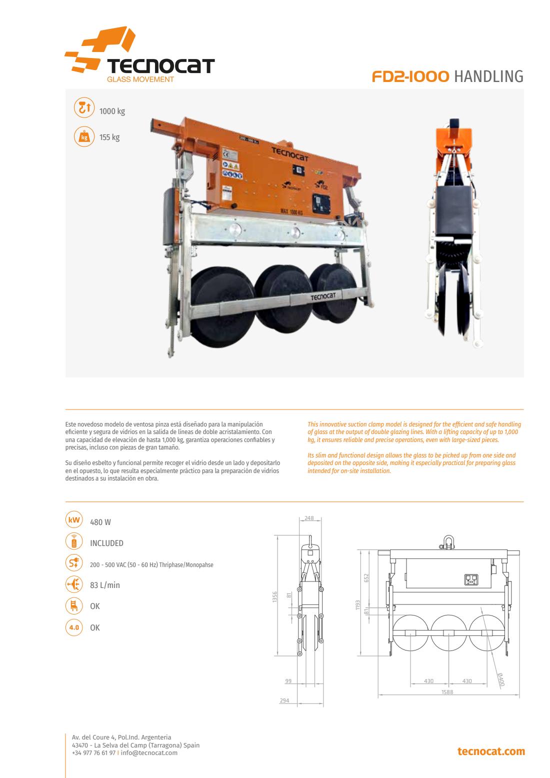Ficha original FD2-1000 HANDLING