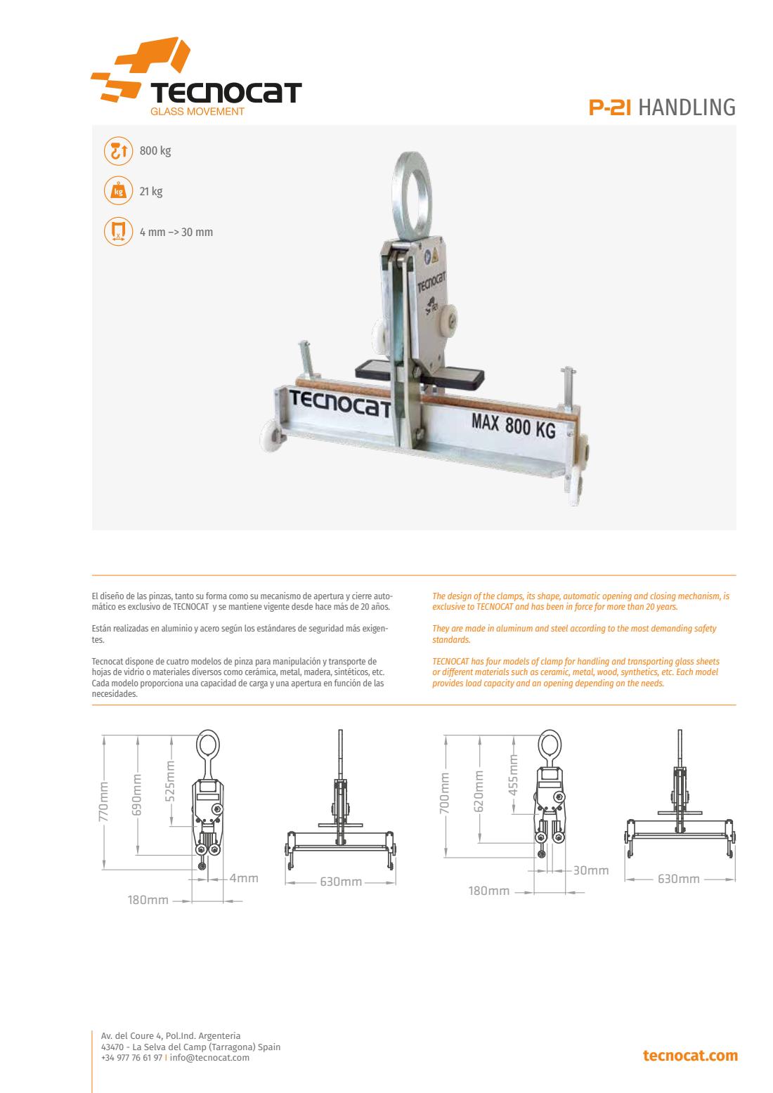 Ficha original Gama pinzas Tecnocat